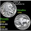 Image 1 : 1921-p Buffalo Nickel 5c Grades vf++