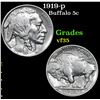 Image 1 : 1919-p Buffalo Nickel 5c Grades vf++