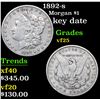 Image 1 : 1892-s Morgan Dollar $1 Grades vf+