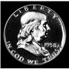 Image 2 : 1958 Franklin Half Dollar 50c Grades GEM++ Proof Cameo