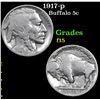 Image 1 : 1917-p Buffalo Nickel 5c Grades f+