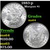 Image 1 : 1883-p Morgan Dollar $1 Grades Choice Unc