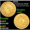 Image 1 : 1858 California Gold Token 1 Grades Select+ Unc