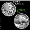 Image 1 : 1920-p Buffalo Nickel 5c Grades f+