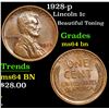 Image 1 : 1928-p Lincoln Cent 1c Grades Choice Unc BN