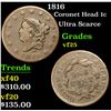 Image 1 : 1816 Coronet Head Large Cent 1c Grades vf+
