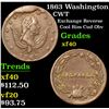 1863 Washington Civil War Token 1c Grades xf