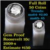 Image 1 : Proof 2009-s Roosevelt Dime 10c roll, 50 pieces (fc)