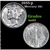 Image 1 : 1935-p Mercury Dime 10c Grades Select Unc