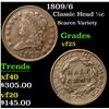 Image 1 : 1809/6 Classic Head half cent 1/2c Grades vf+