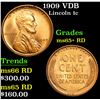 Image 1 : 1909 VDB Lincoln Cent 1c Grades Gem+ Unc RD