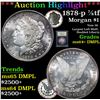 Image 1 : ***Auction Highlight*** 1878-p 7/8tf Morgan Dollar $1 Graded Choice Unc+ DMPL By USCG (fc)