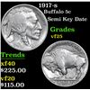 Image 1 : 1917-s Buffalo Nickel 5c Grades vf+