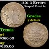 Image 1 : 1801 3 Errors Draped Bust Large Cent 1c Grades g details