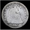 Image 2 : 1845-p . . Seated Liberty Half Dime 1/2 10c Grades vg+