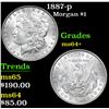 Image 1 : 1887-p Morgan Dollar $1 Grades Choice+ Unc