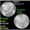 Image 1 : 1880-s Morgan Dollar $1 Grades GEM+ Unc