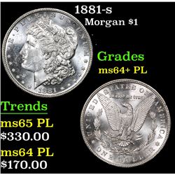 1881-s Morgan Dollar $1 Grades Choice Unc+ PL