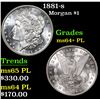 Image 1 : 1881-s Morgan Dollar $1 Grades Choice Unc+ PL