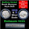 Image 1 : Buffalo Nickel Shotgun Roll in Old Bank Style Wrapper 1919 & d Mint Ends (fc)