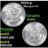 Image 1 : 1884-p Morgan Dollar $1 Grades Choice+ Unc