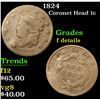Image 1 : 1824 Coronet Head Large Cent 1c Grades f details