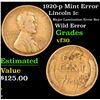 Image 1 : 1920-p Mint Error Lincoln Cent 1c Grades vf++