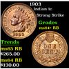 Image 1 : 1903 Indian Cent 1c Grades Choice+ Unc RB