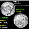 Image 1 : 1927-p Peace Dollar $1 Grades Select+ Unc