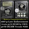 Image 1 : 1997-p National Law Enforcement Officers Modern Commem Dollar $1 Graded Gem++ Proof DCAM By USCG