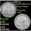 Image 1 : 1847-p Seated Liberty Dollar $1 Grades vf++