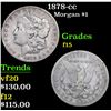 Image 1 : 1878-cc Morgan Dollar $1 Grades f+