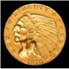 Image 2 : 1910-p Gold Indian Quarter Eagle $2 1/2 Grades Choice AU/BU Slider