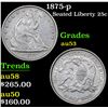 Image 1 : 1875-p . . Seated Liberty Quarter 25c Grades Select AU