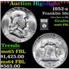 ***Auction Highlight*** 1952-s Franklin Half Dollar 50c Graded GEM FBL By USCG (fc)