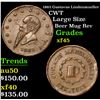 Image 1 : 1863 Gustavus Lindenmueller Civil War Token 1c Grades xf+
