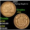 Image 1 : 1857 Flying Eagle Cent 1c Grades vf++