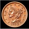 Image 2 : ***Auction Highlight*** 1853 Braided Hair Half Cent 1/2c Graded Select+ Unc RB By USCG (fc)
