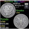 Image 1 : ***Auction Highlight*** 1879-cc Morgan Dollar $1 Graded vf++ By USCG (fc)