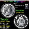 Image 1 : ***Auction Highlight*** 1897 Barber Dime 10c Graded Select Proof Cameo By USCG (fc)