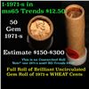 Image 1 : Full original shotgun roll of 1971-s Lincoln Cents 1c Uncirculated Condition . .