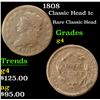 Image 1 : 1808 Classic Head Large Cent 1c Grades g, good