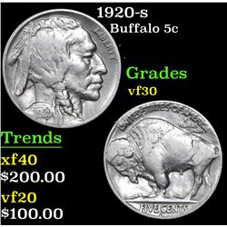 1920-s Buffalo Nickel 5c Grades vf++