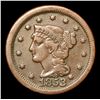 Image 2 : 1853 Braided Hair Large Cent 1c Grades vf++