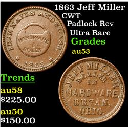 1863 Jeff Miller Civil War Token 1c Grades Select AU