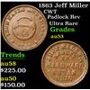 Image 1 : 1863 Jeff Miller Civil War Token 1c Grades Select AU