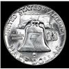 Image 3 : 1953-p Franklin Half Dollar 50c Grades Choice Unc+ FBL
