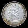 Image 2 : 1861-p Seated Liberty Half Dime 1/2 10c Grades Choice AU