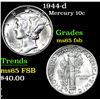 Image 1 : 1944-d Mercury Dime 10c Grades GEM FSB