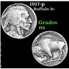 Image 1 : 1917-p Buffalo Nickel 5c Grades f+